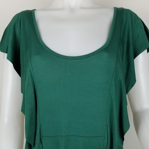 Twenty One Lg Green Scoop Neck Shirt Dress NWT (no belt) - Picture 3 of 8